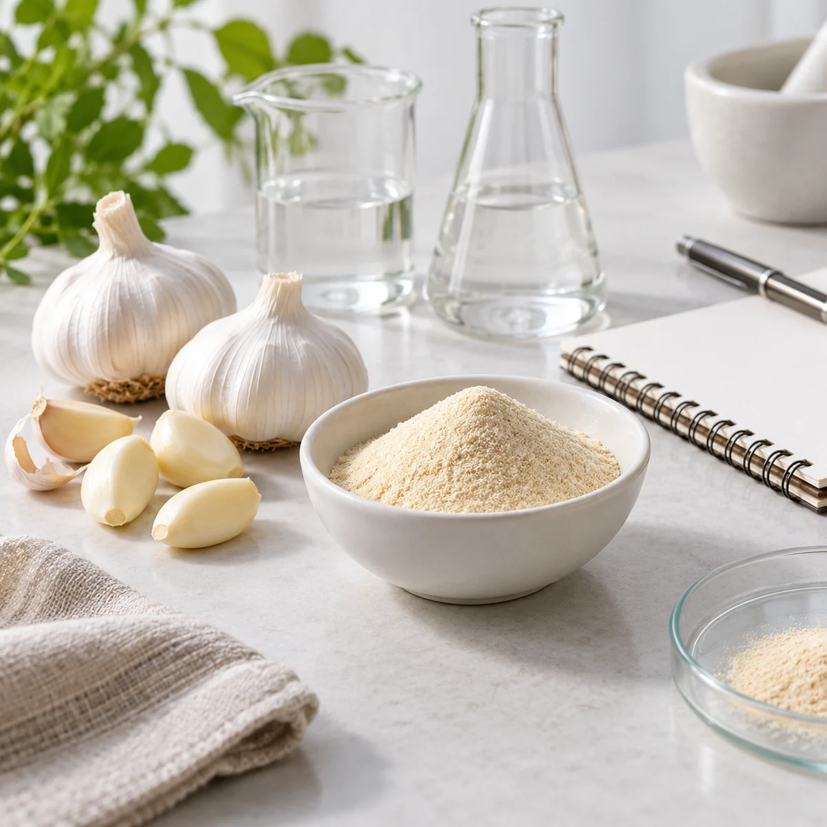 Garlic Powder formulation discussion concept