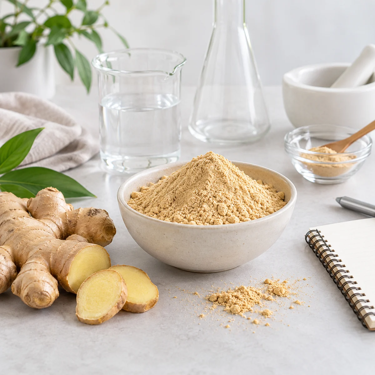 Ginger Powder formulation discussion concept