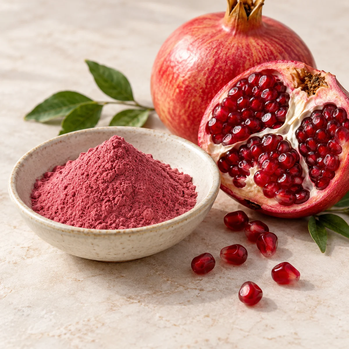 Pomegranate Powder ingredient sourcing visual