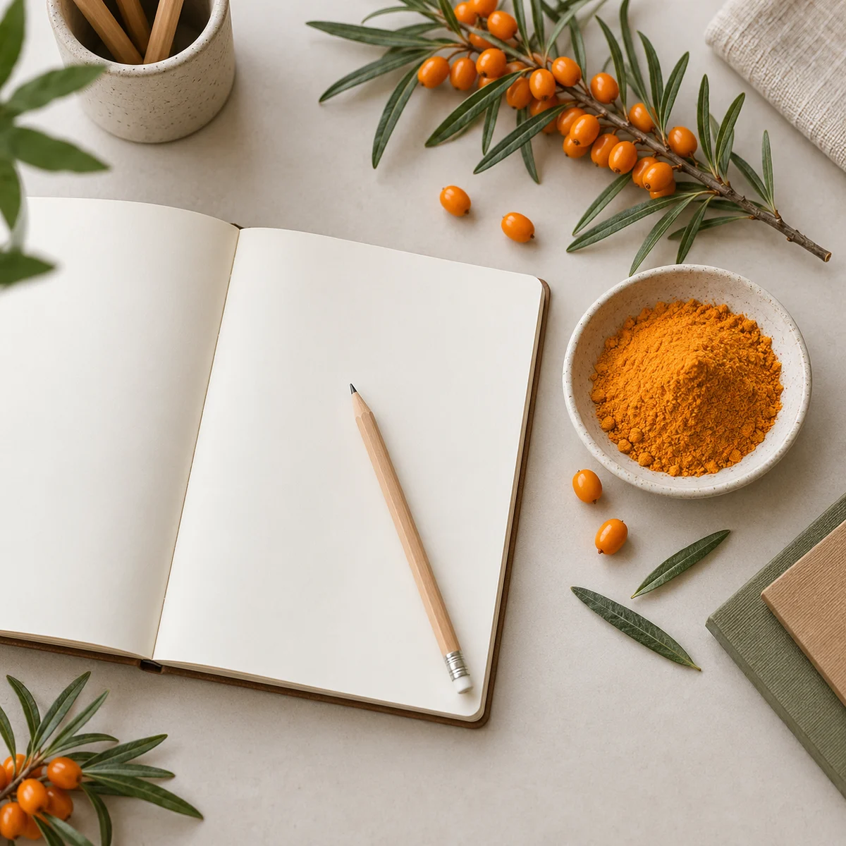 Sea Buckthorn Fruit Powder formulation discussion concept
