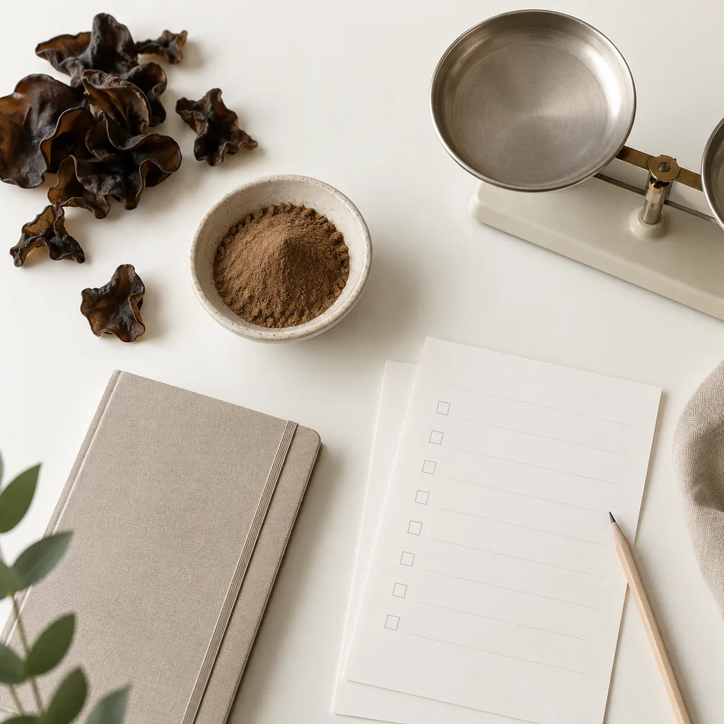 Wood Ear Mushroom Powder kilogram purchasing planning concept