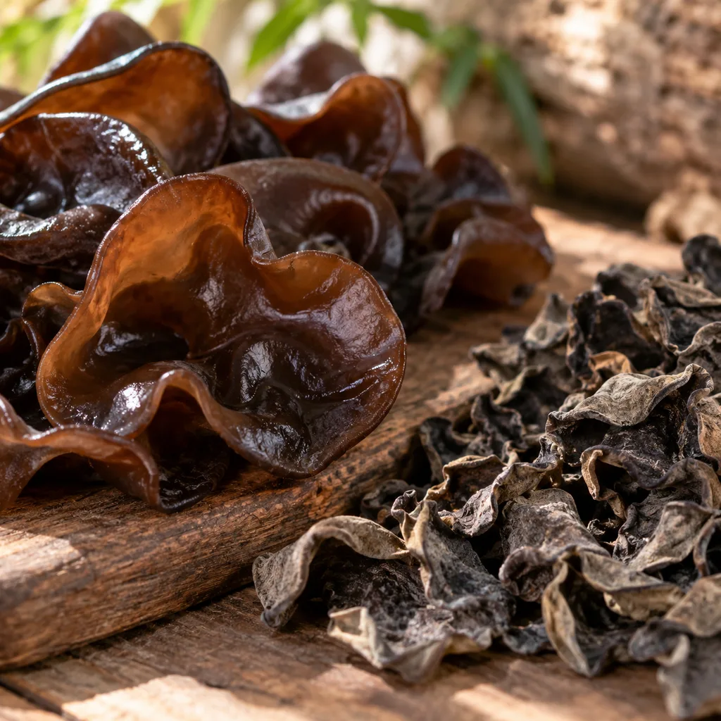 Wood Ear Mushroom Powder source material concept