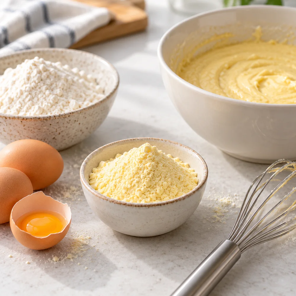 Whole Egg Powder baking application concept