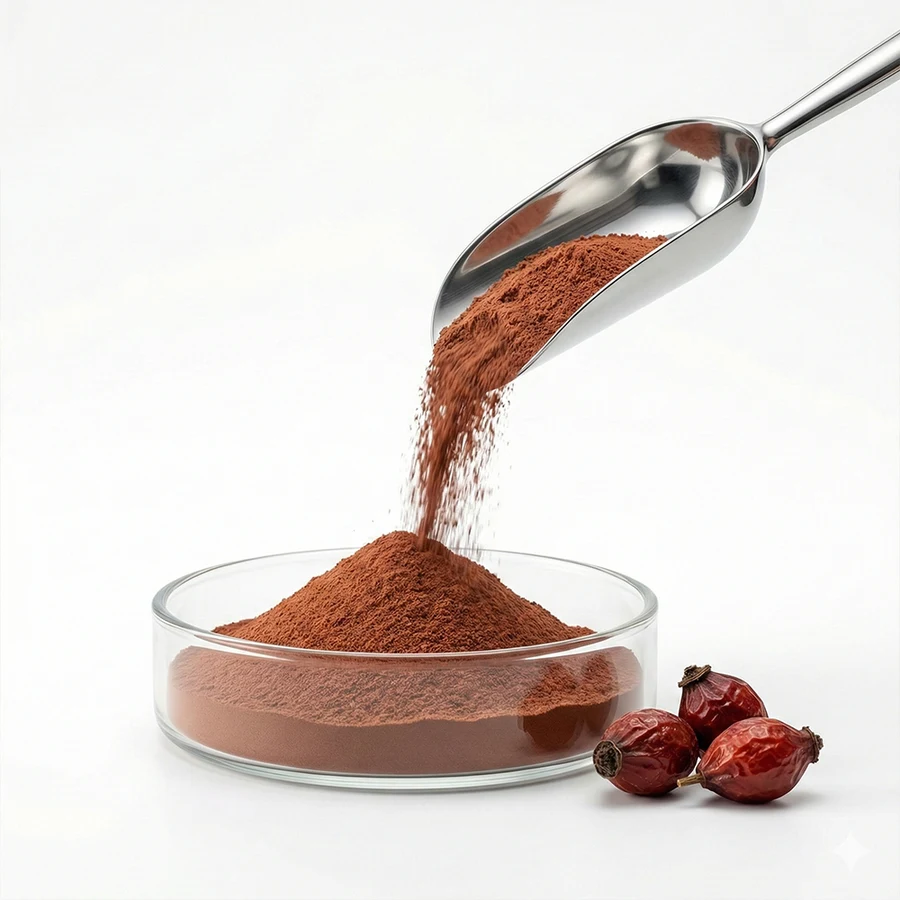 Rosehip Extract powder handling presentation