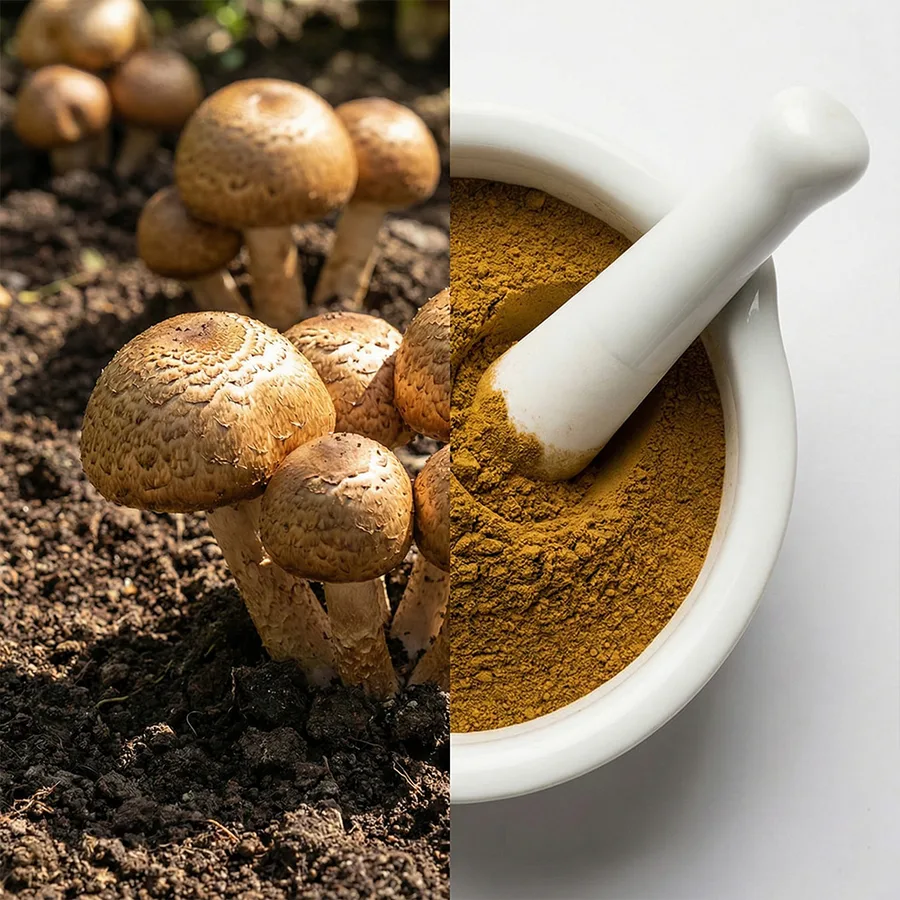 Agaricus Mushroom Powder fungal source context
