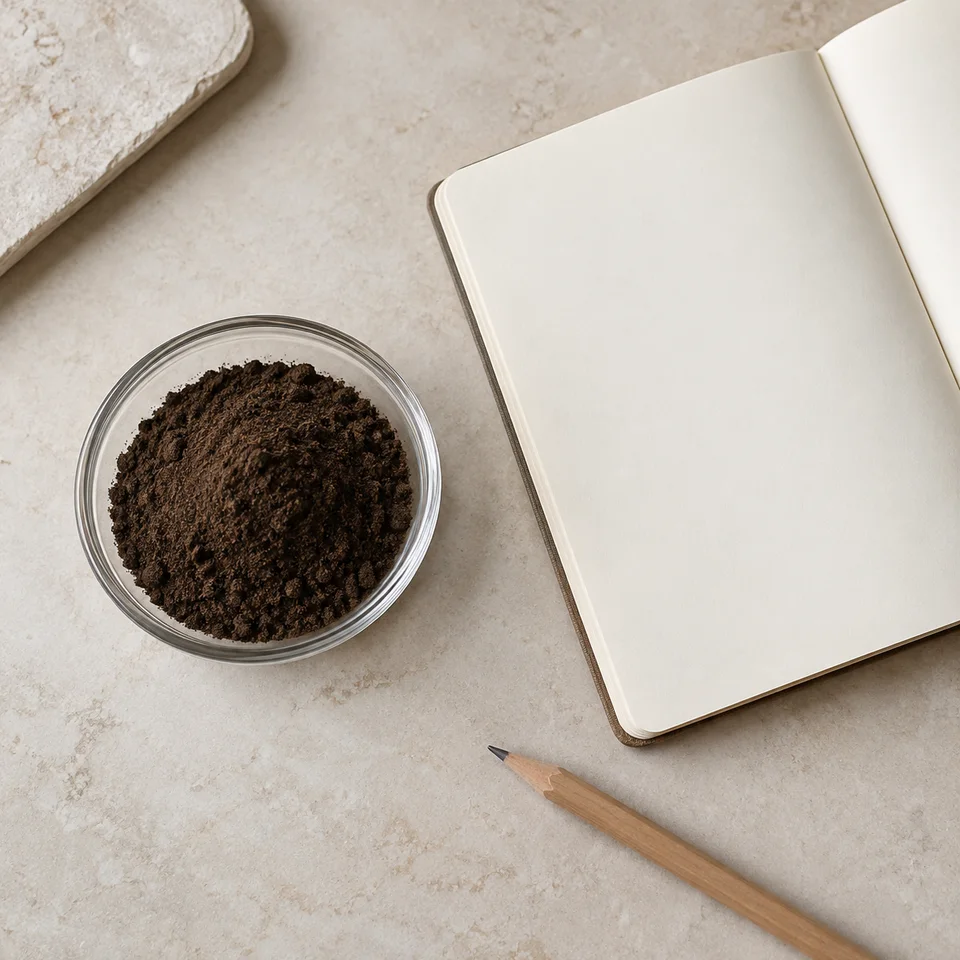 Blank notebook and powder dish for Black Cumin Seed Extract sourcing requirements