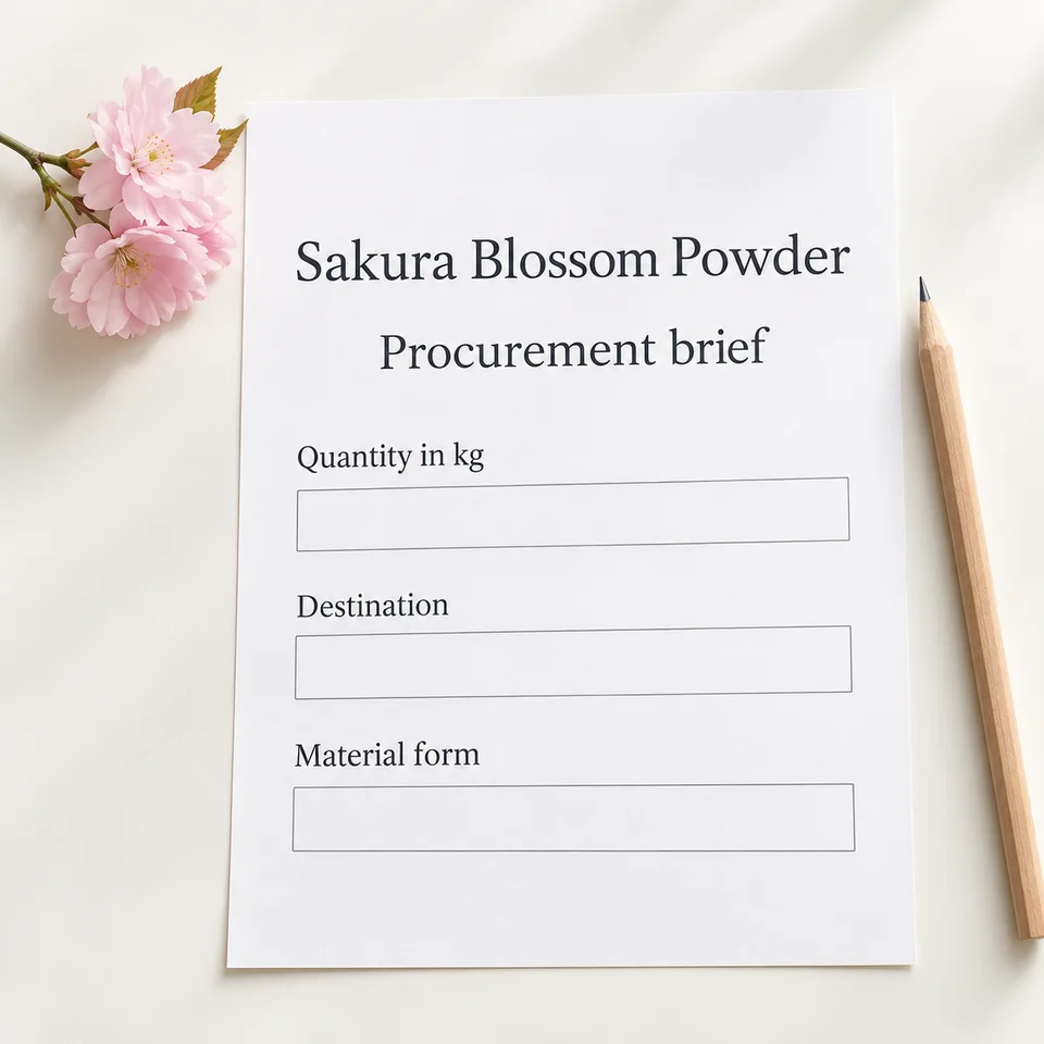Sakura blossom powder procurement brief
