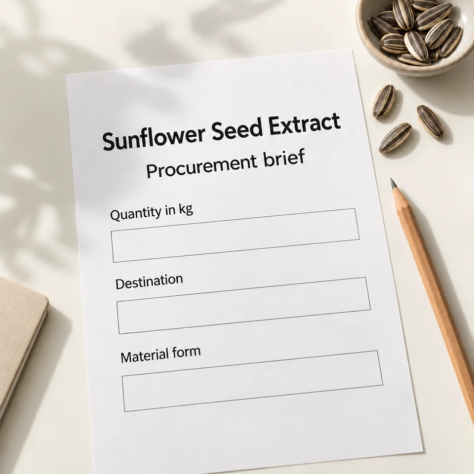 Sunflower seed extract procurement brief
