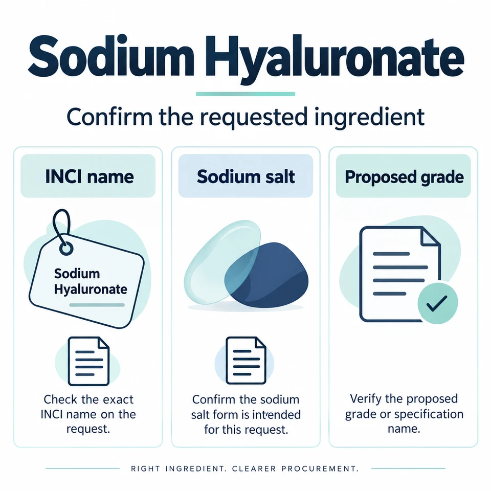 Sodium Hyaluronate identity and input distinctions