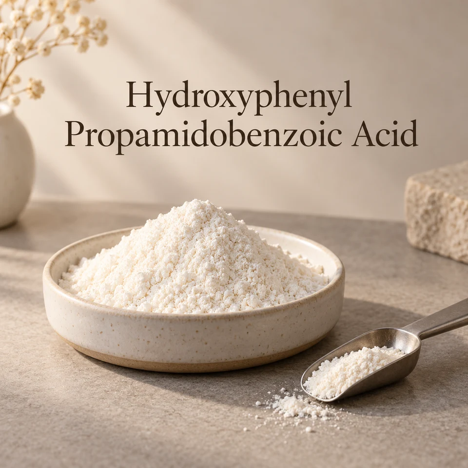 Hydroxyphenyl Propamidobenzoic Acid raw ingredient marketing presentation