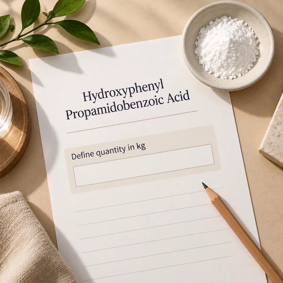 Hydroxyphenyl Propamidobenzoic Acid identity and input distinctions