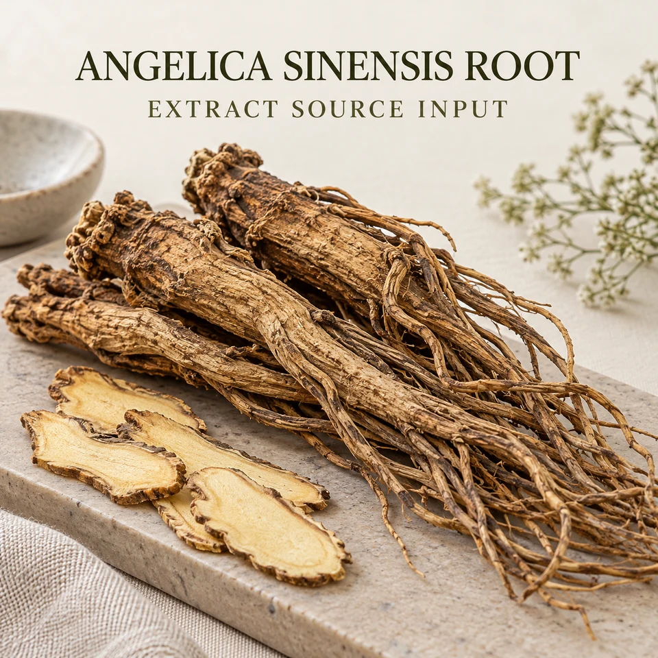 Angelica sinensis root-source identity visual