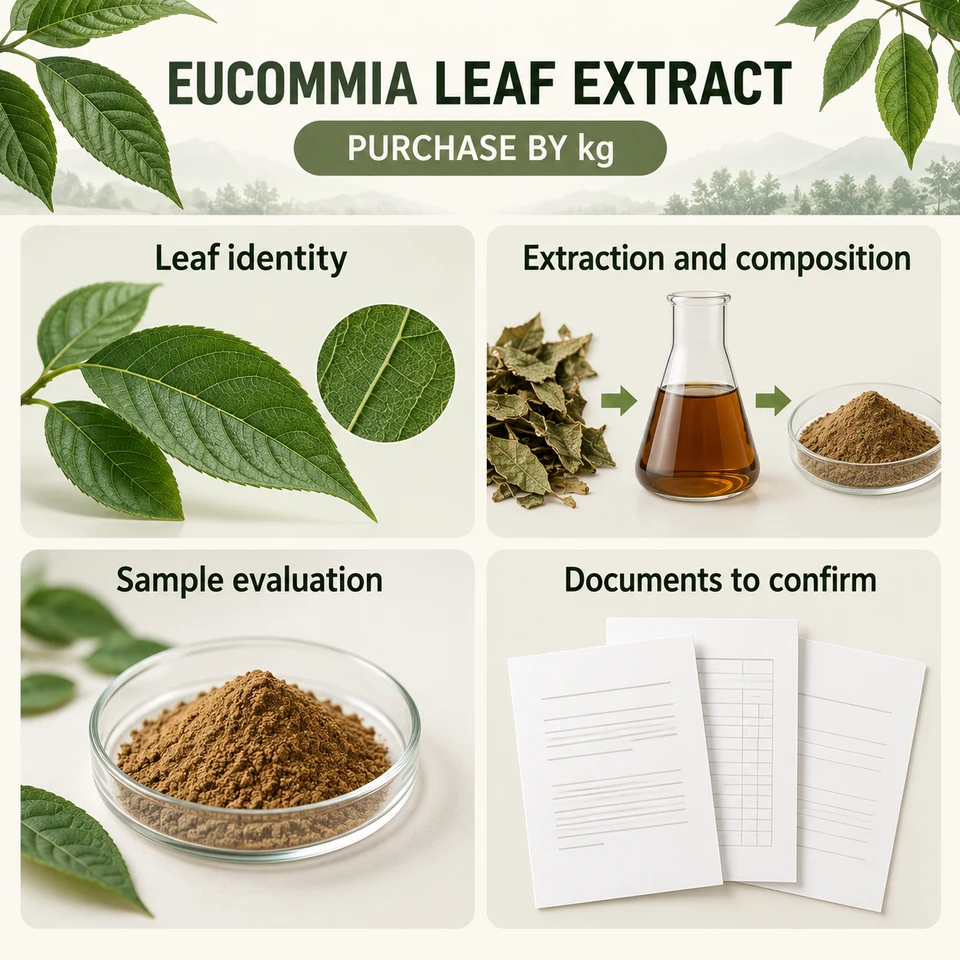 Eucommia leaf extract procurement inputs by kg