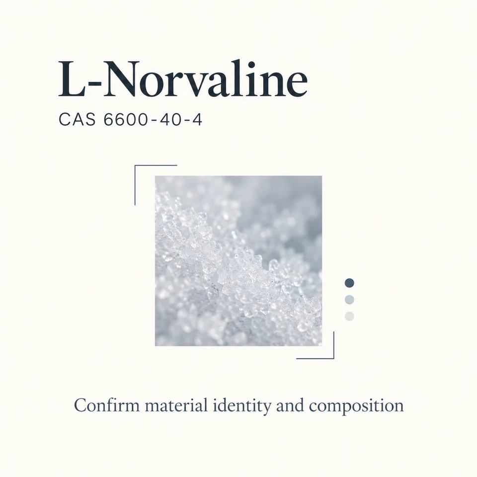 L-Norvaline material identity and composition inputs