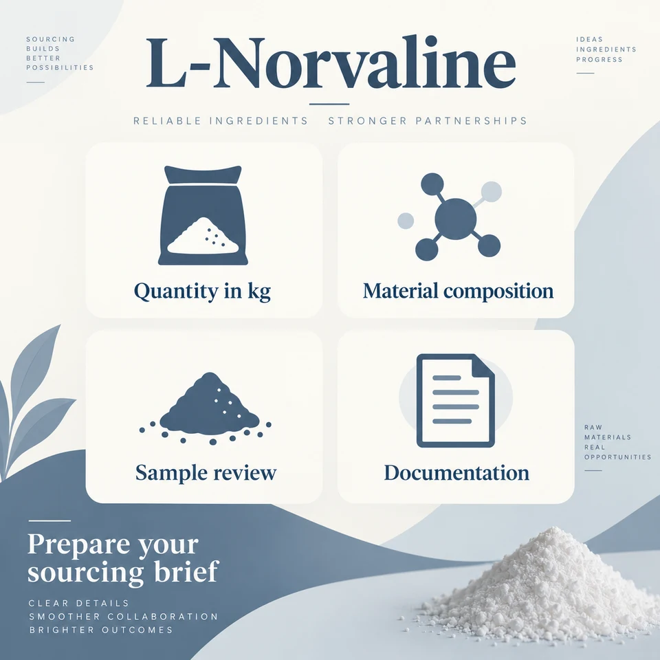 L-Norvaline procurement questions for kg quantity, composition, samples and documents