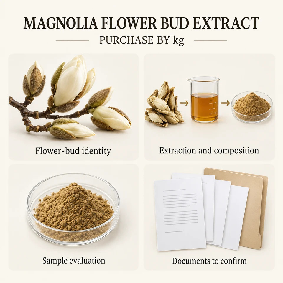 Magnolia flower-bud extract procurement questions by kg
