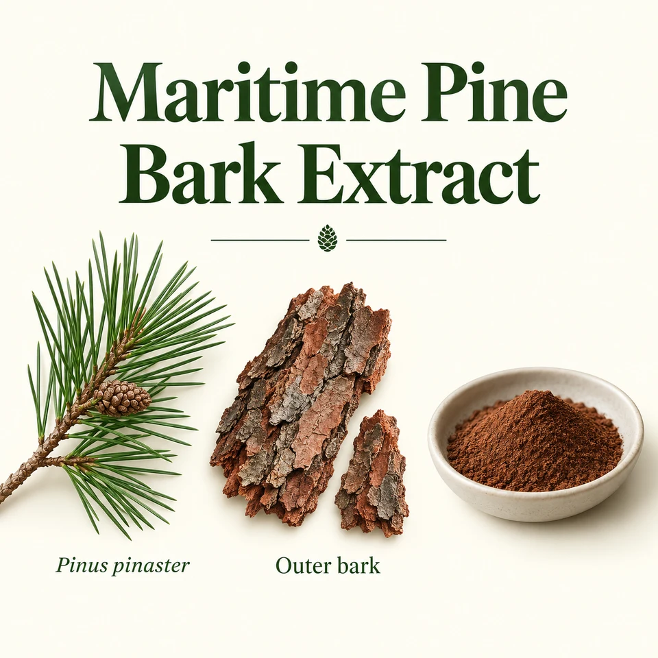 Maritime Pine Bark Extract material identity and composition inputs