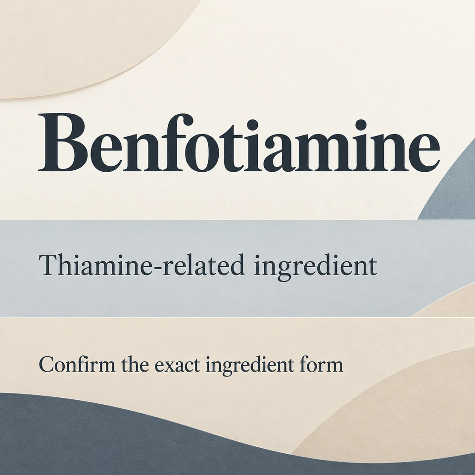Benfotiamine — specific ingredient identity
