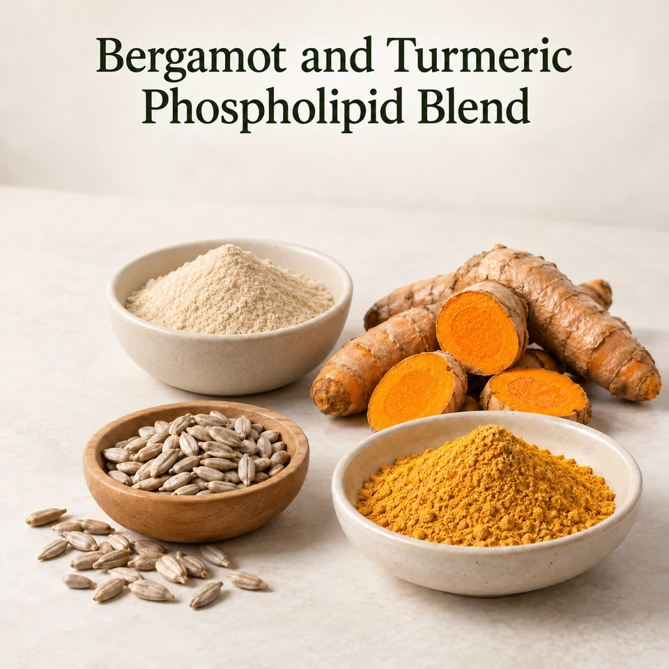 Bergamot and Turmeric Phospholipid Blend turmeric and sunflower component context