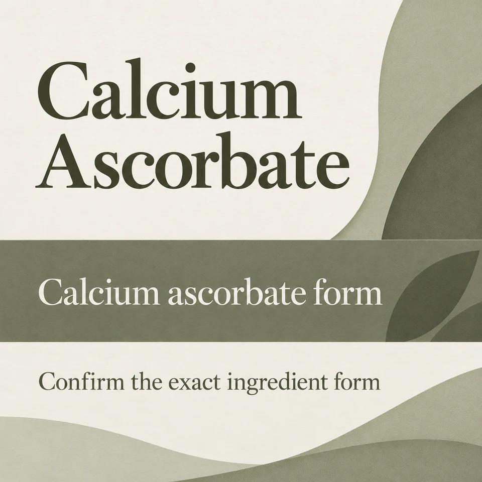Calcium Ascorbate — specific ingredient identity