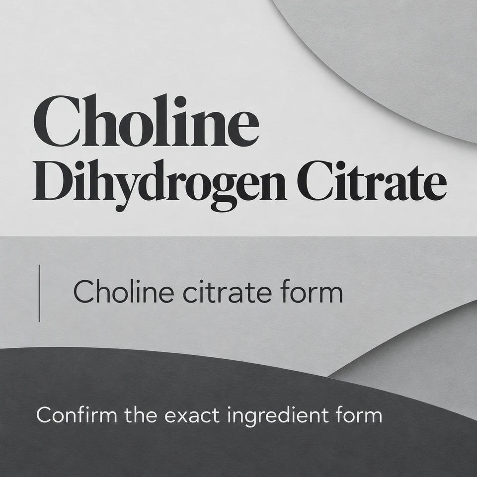 Choline Dihydrogen Citrate — specific ingredient identity