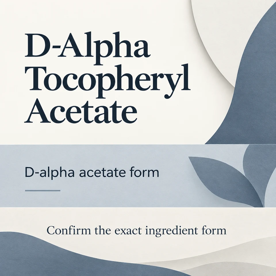 D-Alpha Tocopheryl Acetate — specific ingredient identity