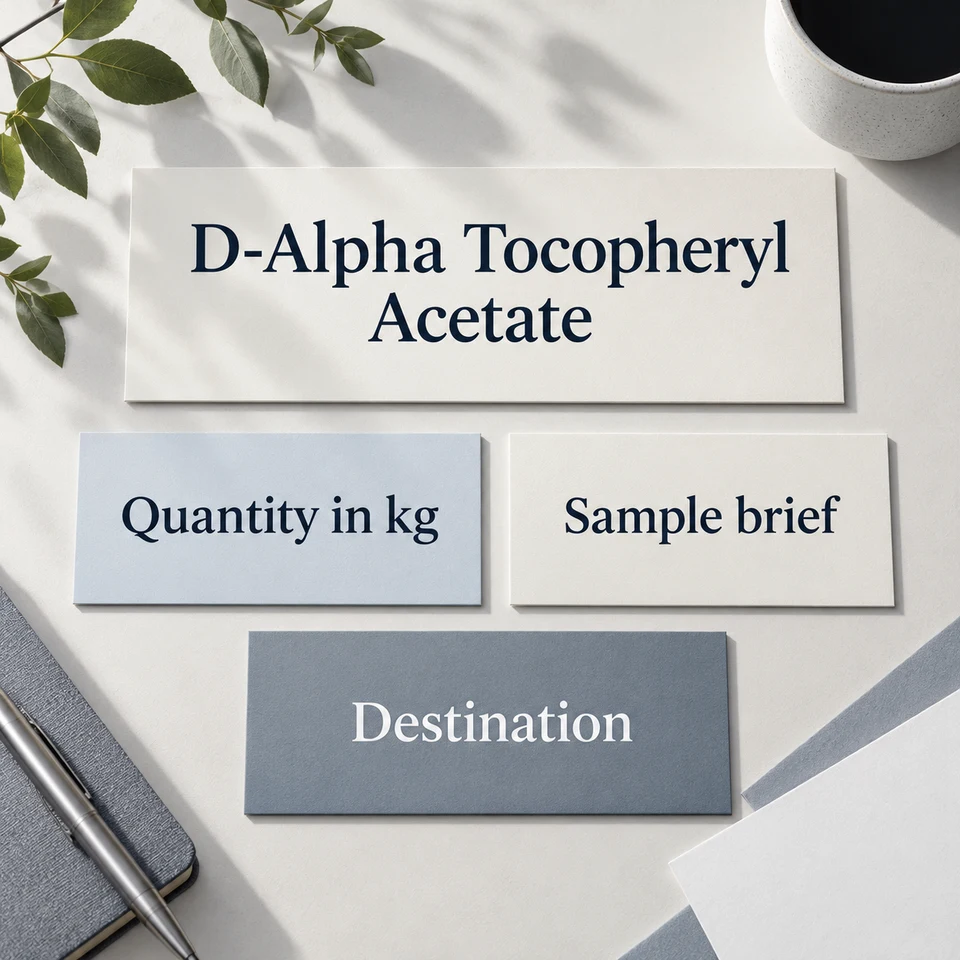 D-Alpha Tocopheryl Acetate — purchasing brief by kg