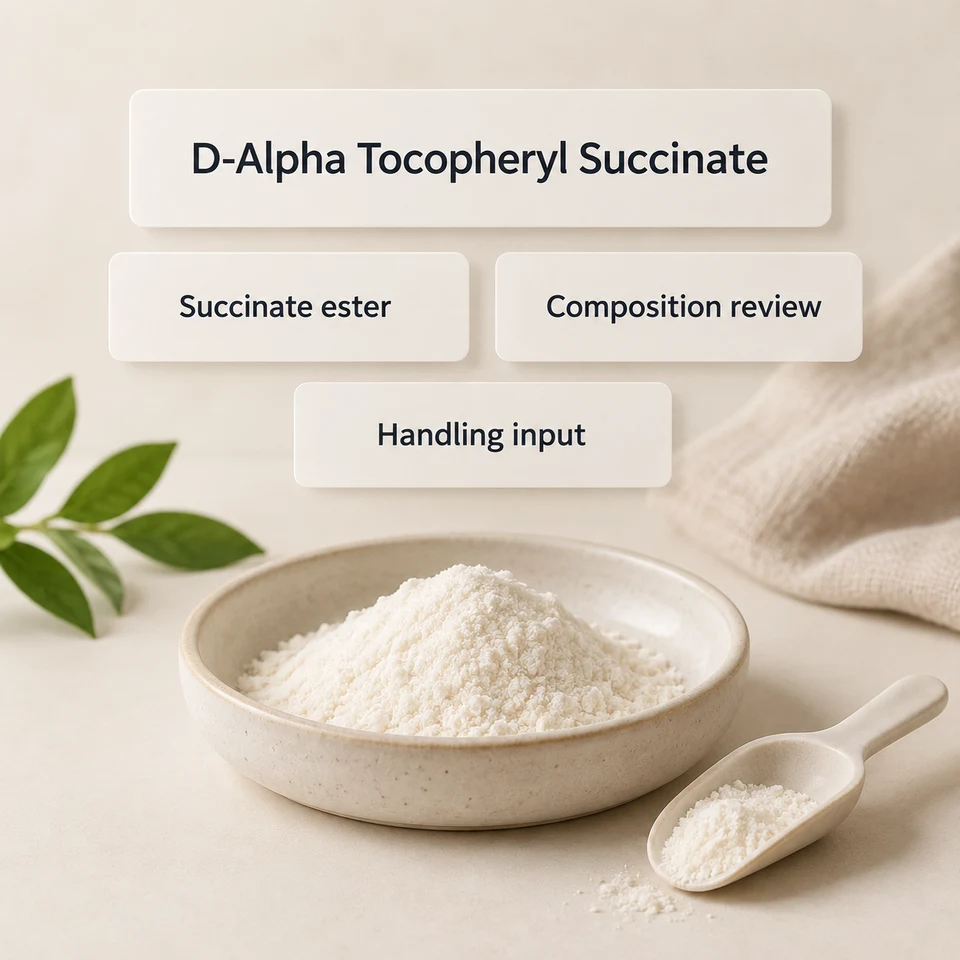 D-Alpha Tocopheryl Succinate identity and composition review context