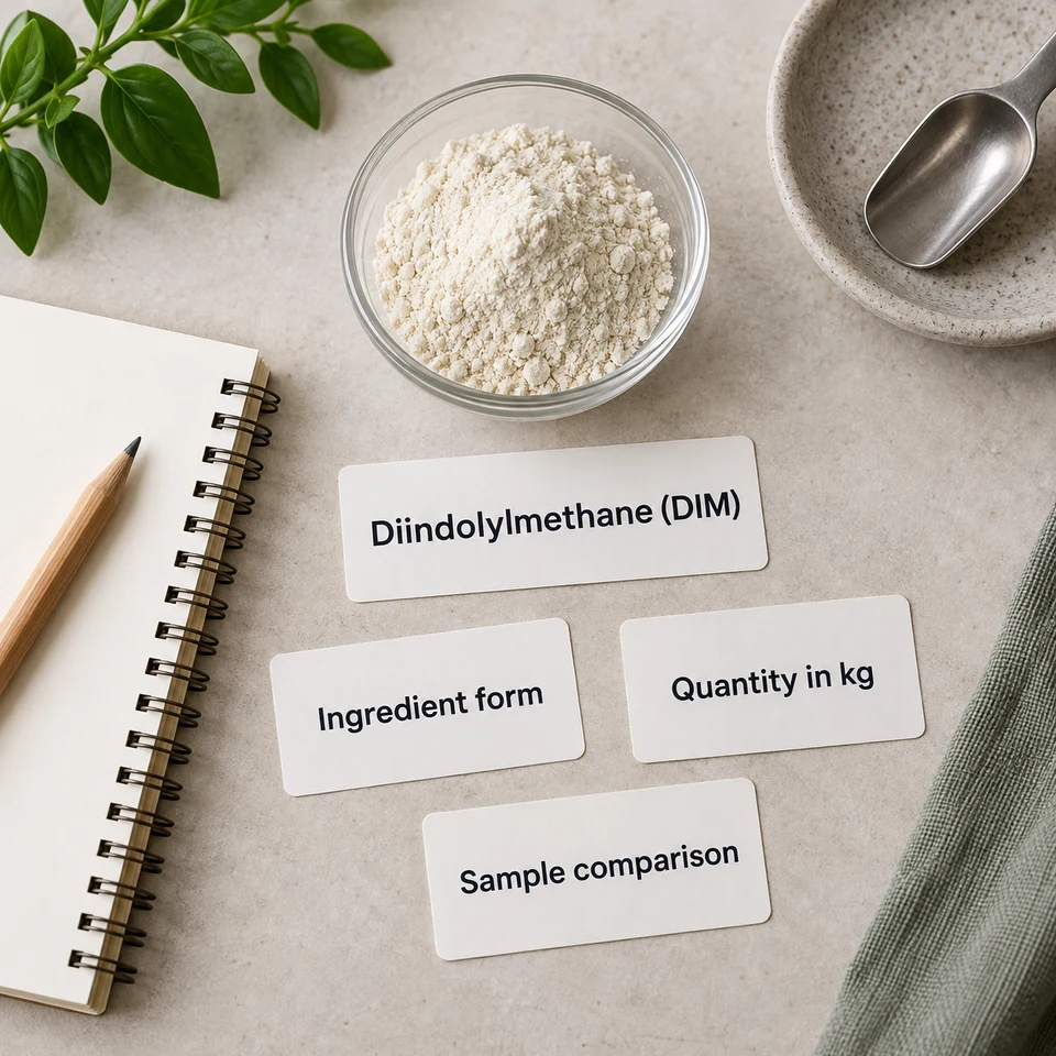 Diindolylmethane (DIM) procurement planning by kg