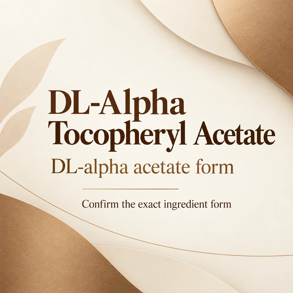 DL-Alpha Tocopheryl Acetate — specific ingredient identity