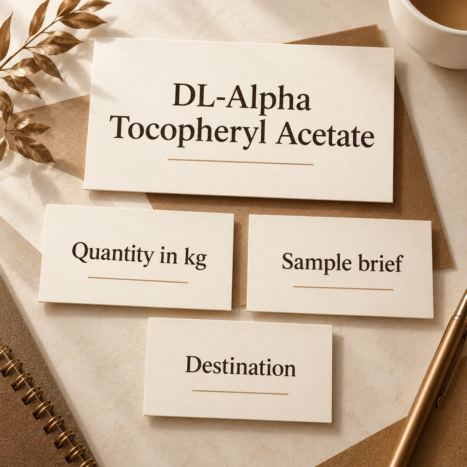 DL-Alpha Tocopheryl Acetate — purchasing brief by kg