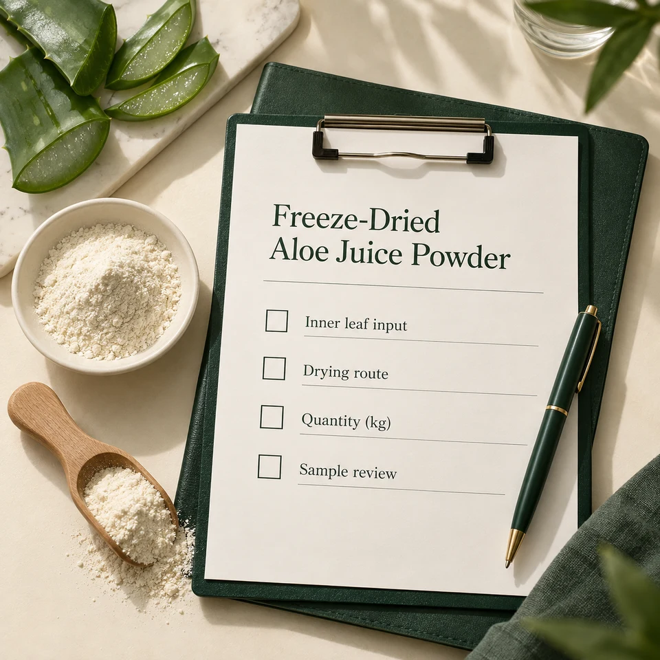 Freeze-Dried Aloe Inner Leaf Juice Powder procurement planning by kg