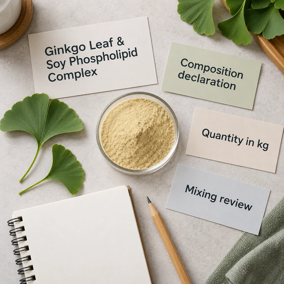 Ginkgo Leaf & Soy Phospholipid Complex procurement planning by kg