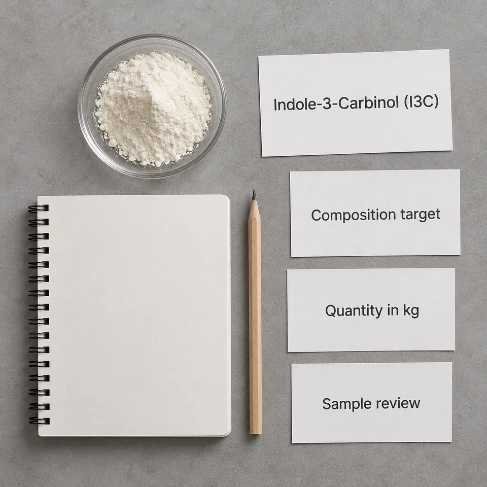 Indole-3-Carbinol (I3C) procurement planning by kg