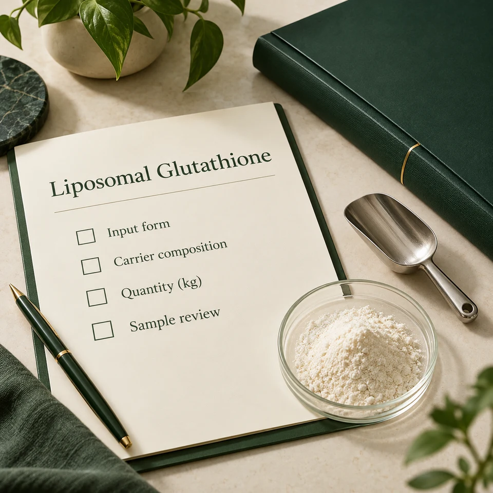 Liposomal Glutathione procurement planning by kg