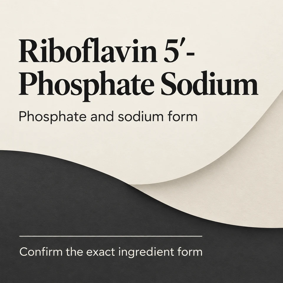 Riboflavin 5′-Phosphate Sodium — specific ingredient identity