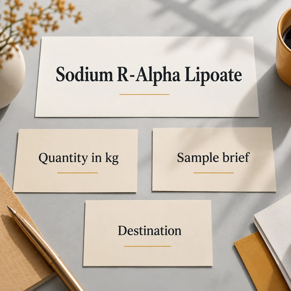 Sodium R-Alpha Lipoate — purchasing brief by kg