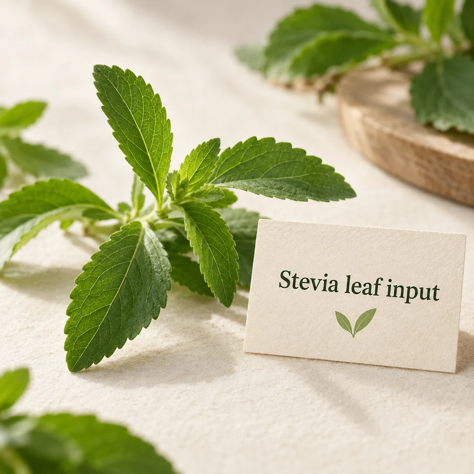 Stevioside Stevia Extract source and input identity context