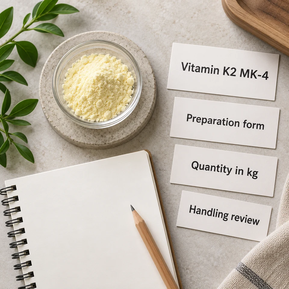 Vitamin K2 MK-4 procurement planning by kg