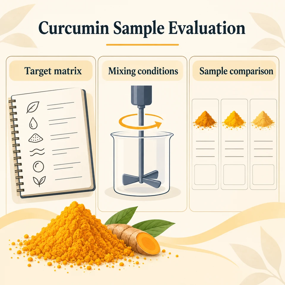 Curcumin sample evaluation inputs