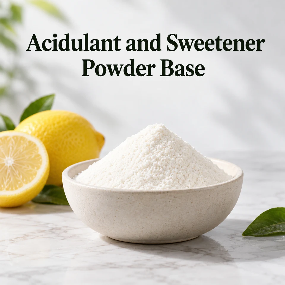 Acidulant and Sweetener Powder Base ingredient sourcing visual