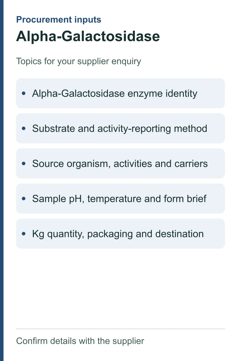 Alpha-Galactosidase — procurement topics