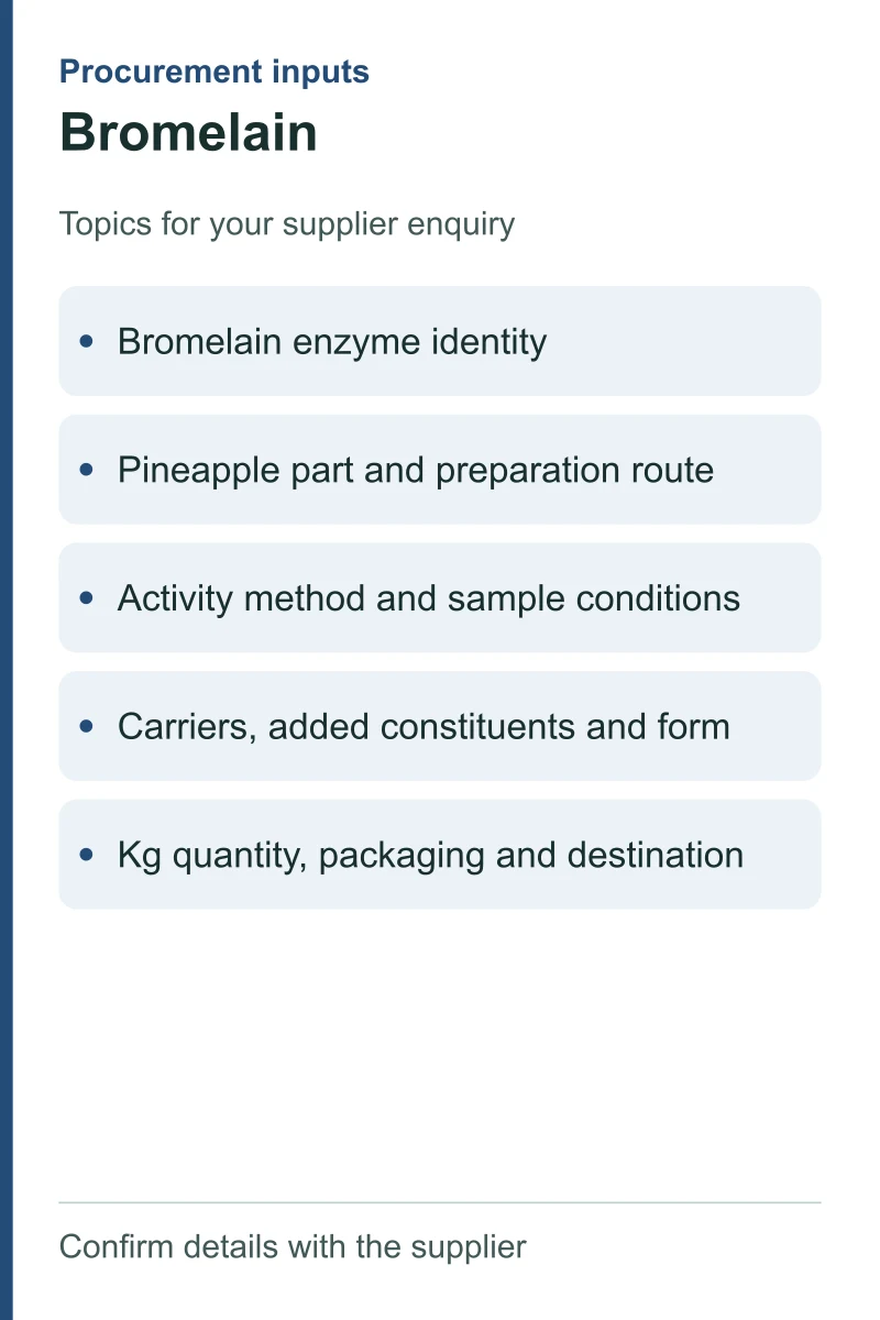 Bromelain — procurement topics
