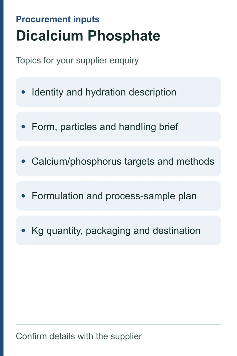 Dicalcium Phosphate — procurement topics
