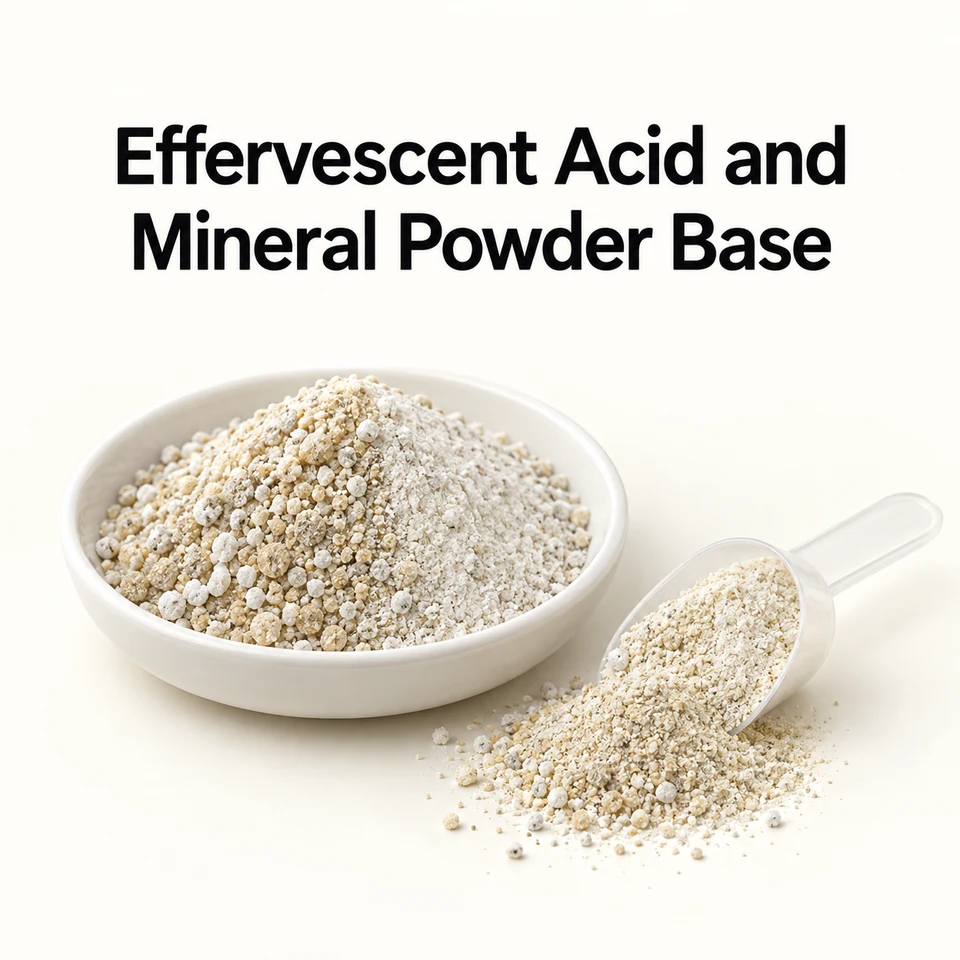 Effervescent Acid and Mineral Powder Base ingredient sourcing visual