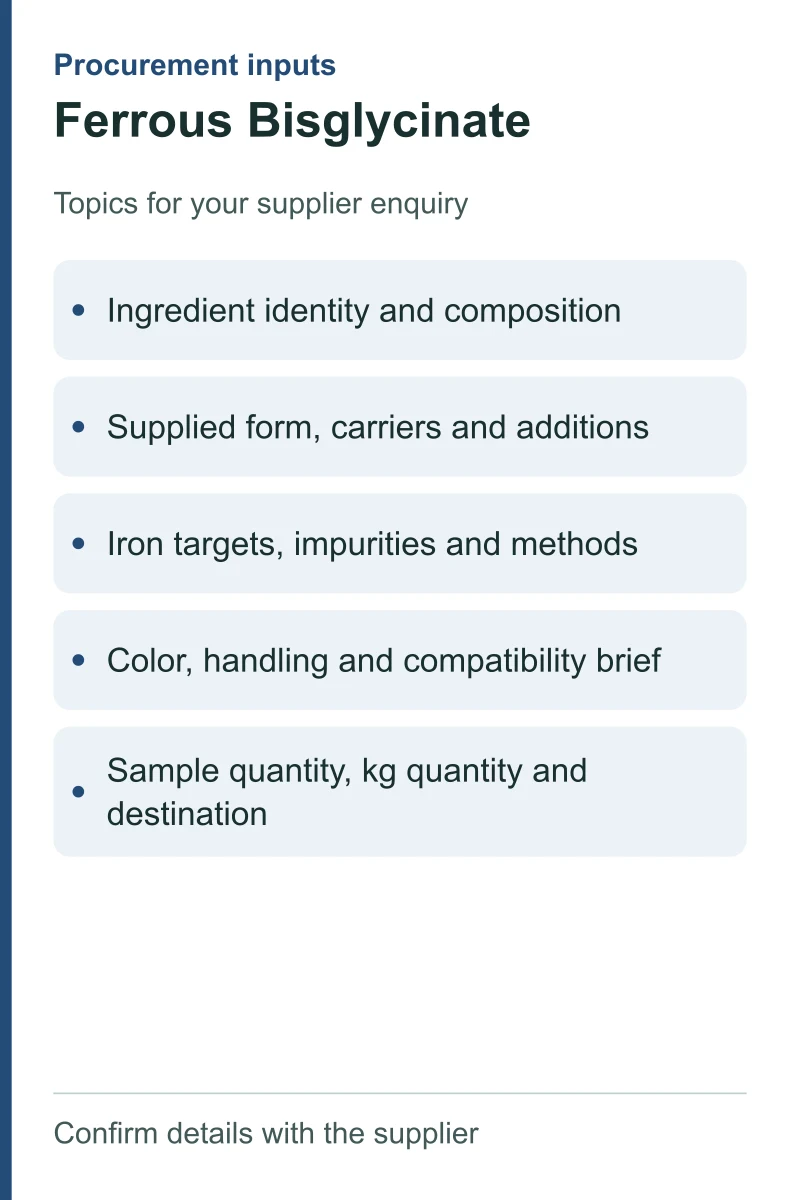 Ferrous Bisglycinate — procurement topics