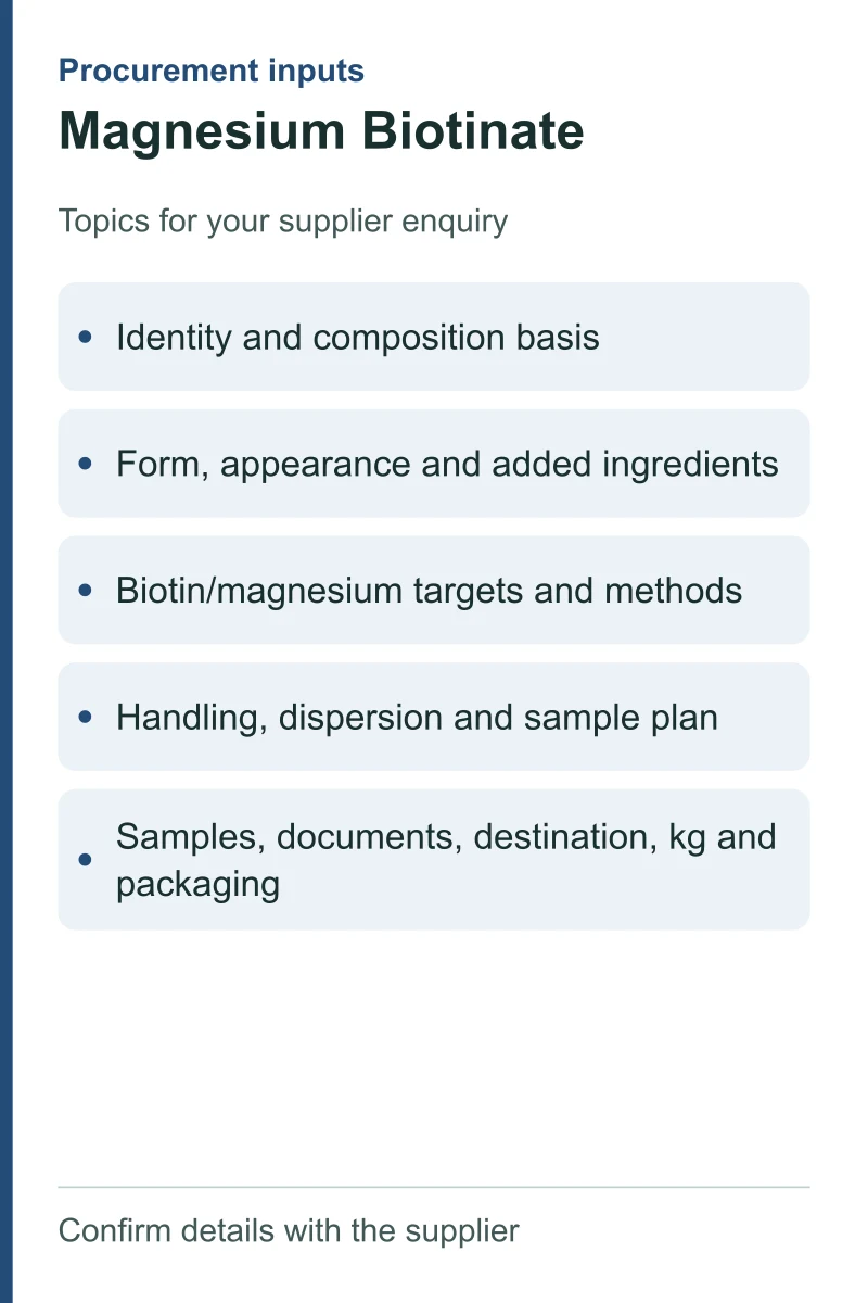 Magnesium Biotinate — procurement topics