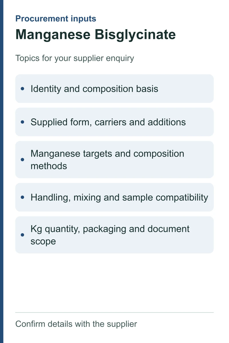Manganese Bisglycinate — procurement topics