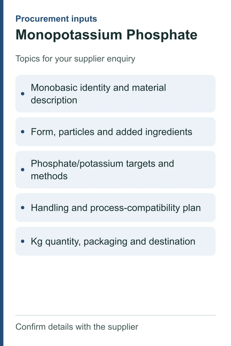Monopotassium Phosphate — procurement topics