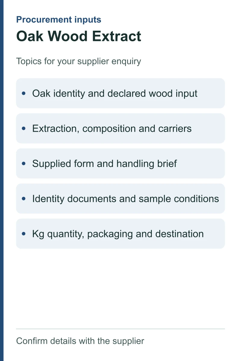 Oak Wood Extract — procurement topics